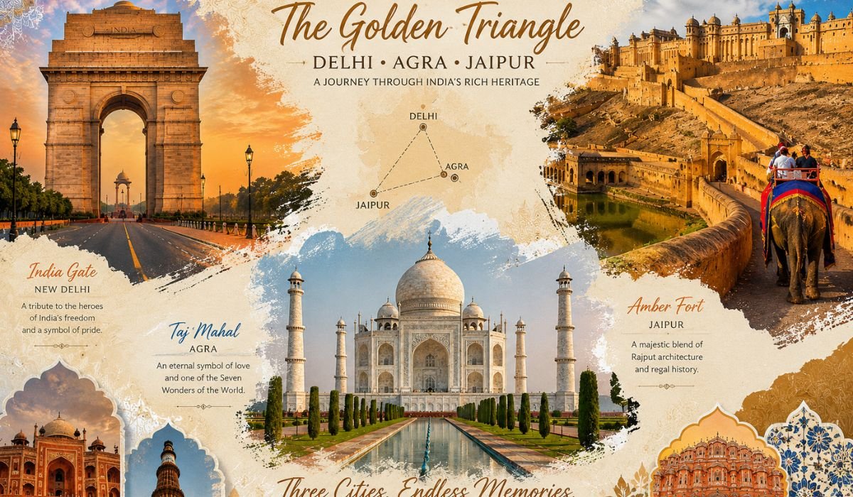 Golden Triangle Tour India featuring Delhi, Agra Taj Mahal and Jaipur Amber Fort attractions